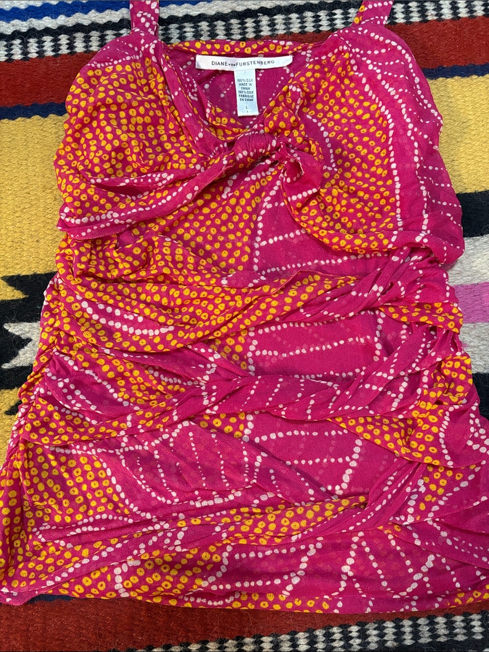 Diane von Furstenberg Silk Printed Tank- vintage - Picture 7 of 8